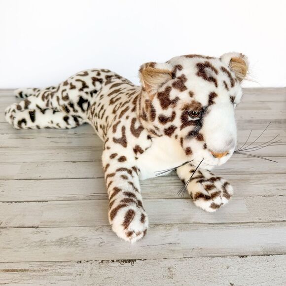 Vintage Plush Snow Leopard Geoffrey 1988 Korea 28” Stuffed Animal Big Toys R Us - Picture 3 of 16